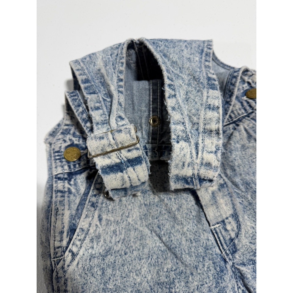 Vintage Oshkosh Acid Wash Denim Overalls Baby USA Made 2T - Picture 3 of 13